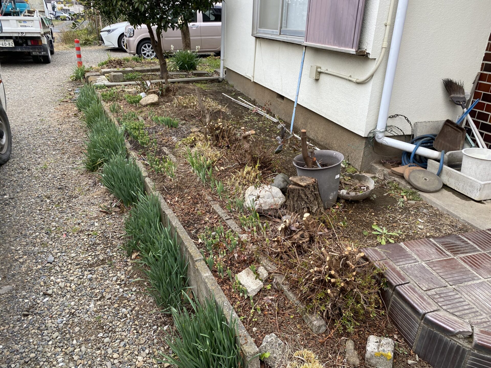 １月２１日　ふじみ野市　ブロック積み作業報告