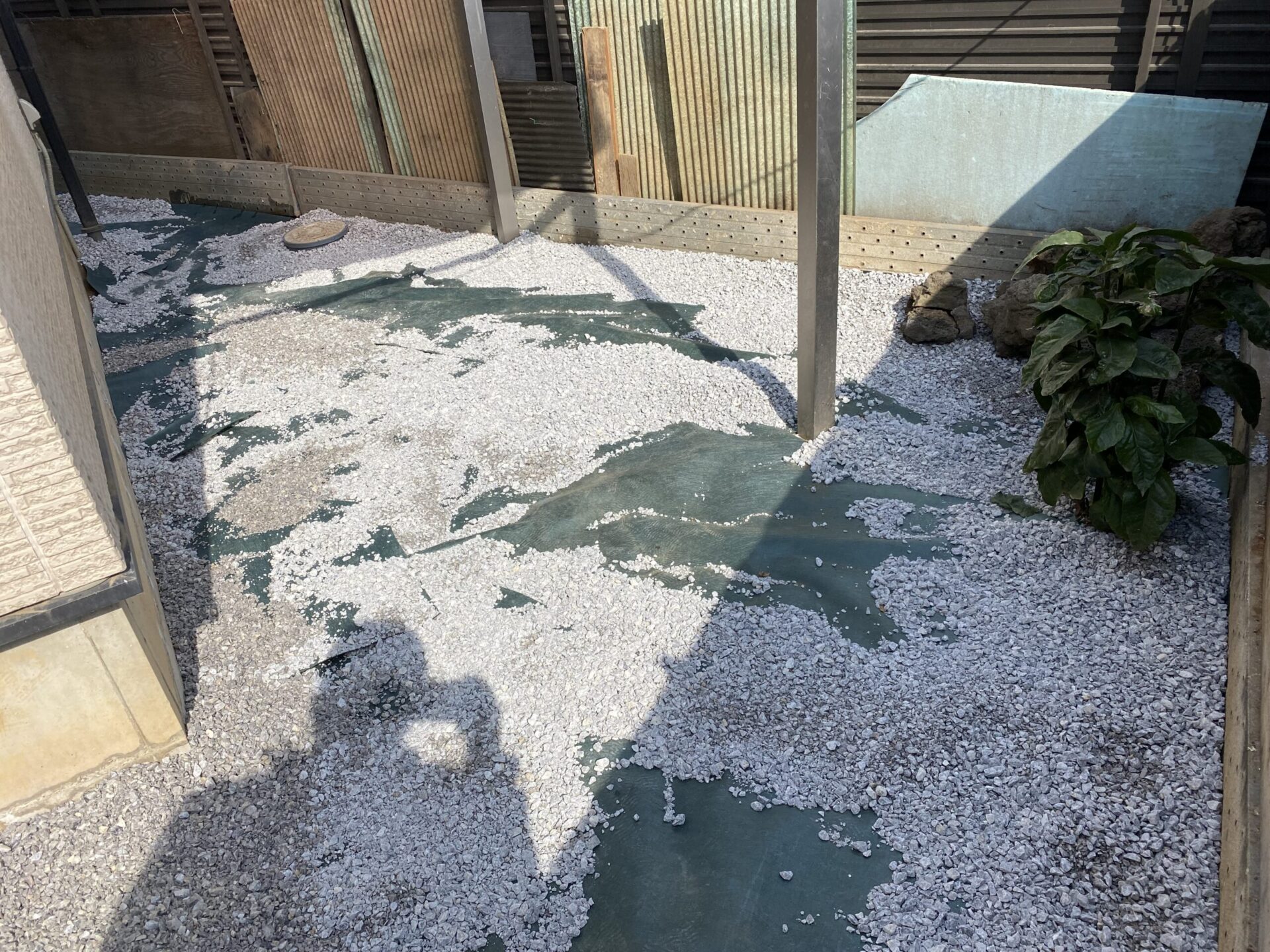 ３月１日　川越市　防草シート　作業報告
