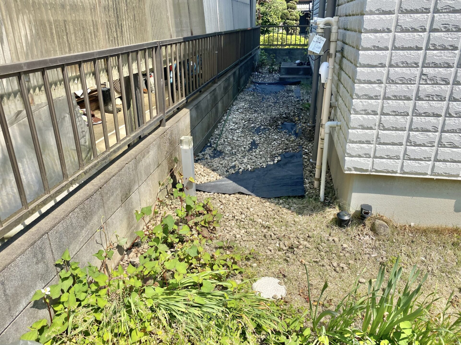 ５月２０日　川越市　防草シート　作業報告