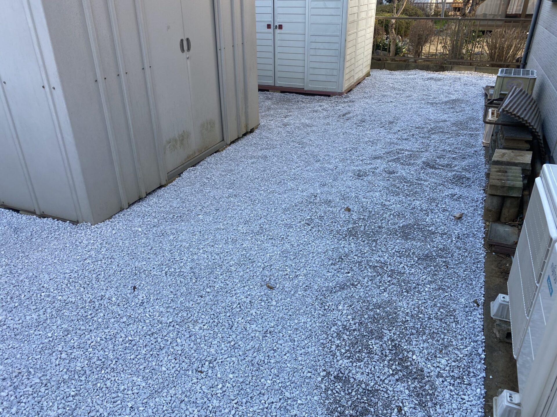 １月２５日　川越市　伐採　防草シート　作業報告
