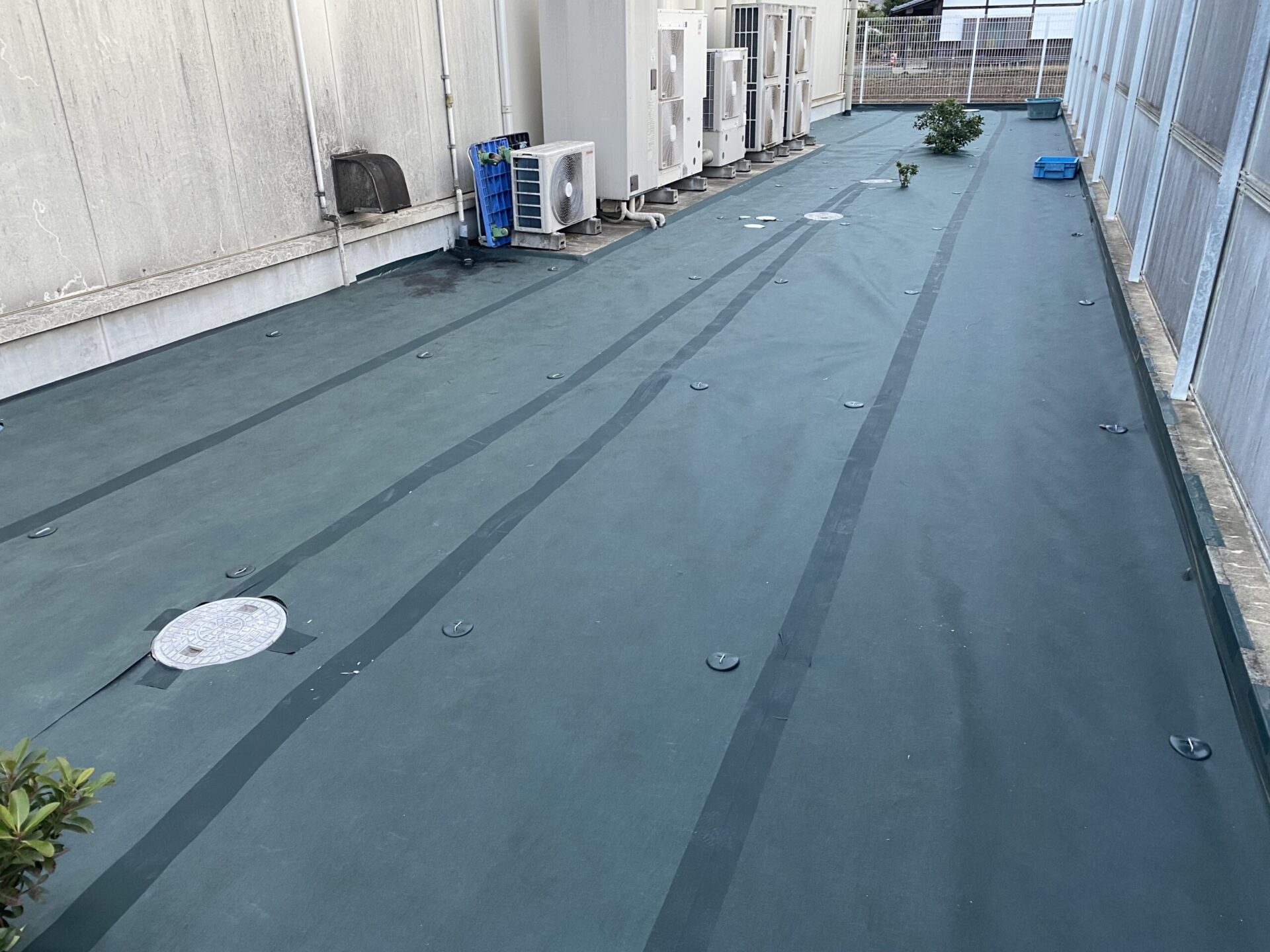 ３月１４日　川越市　防草シート　張替え作業