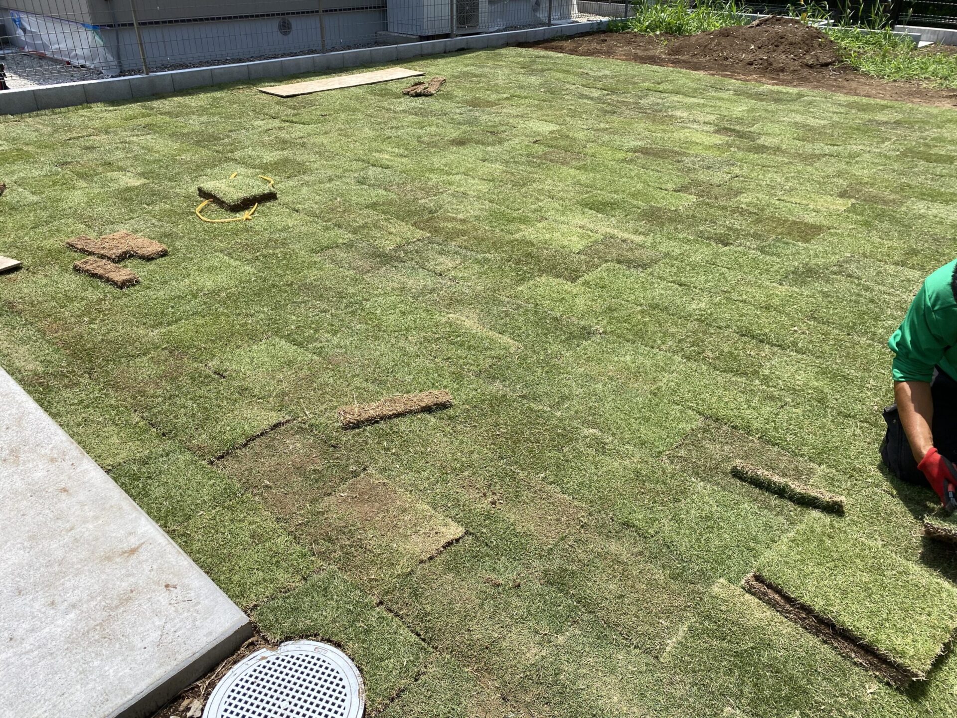 ６月２０日　狭山市　芝張り　TM9　作業報告
